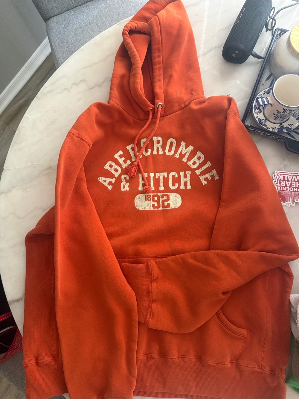 Apparel item on table
